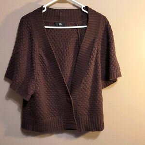 E27-MOSSIMO: SIZE LARGE WOMENS BROWN KNOT TOP